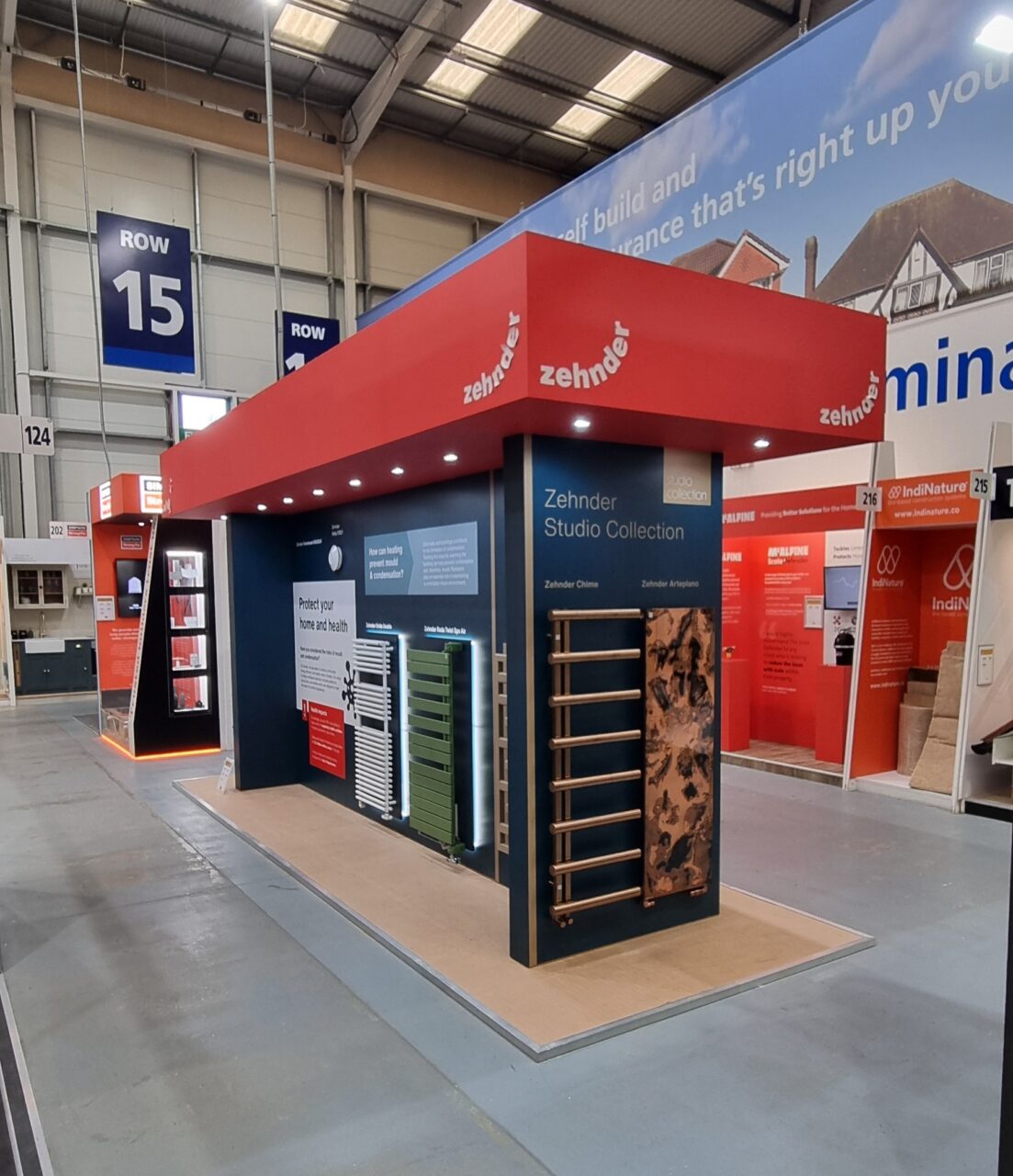 Zehnder stand at the National Self Build and Renovation and Centre - MVHR and designer radiators